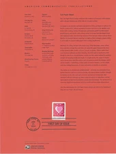 #1403 Forever Cut Paper Heart-Love #4847 Souvenir Page