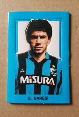 Seltene 1990er Jahre Inter Mailand ausgeschnittene 3D-Fußballkarte - Giuseppe Baresi