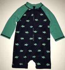 Janie and Jack Merchant Marine One Piece Rash Guard 12-18 Months Turtle Print