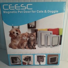 4 Way Locking Cat Flap Door , Pet Door, Compatible with Adult Cats Small Dog New