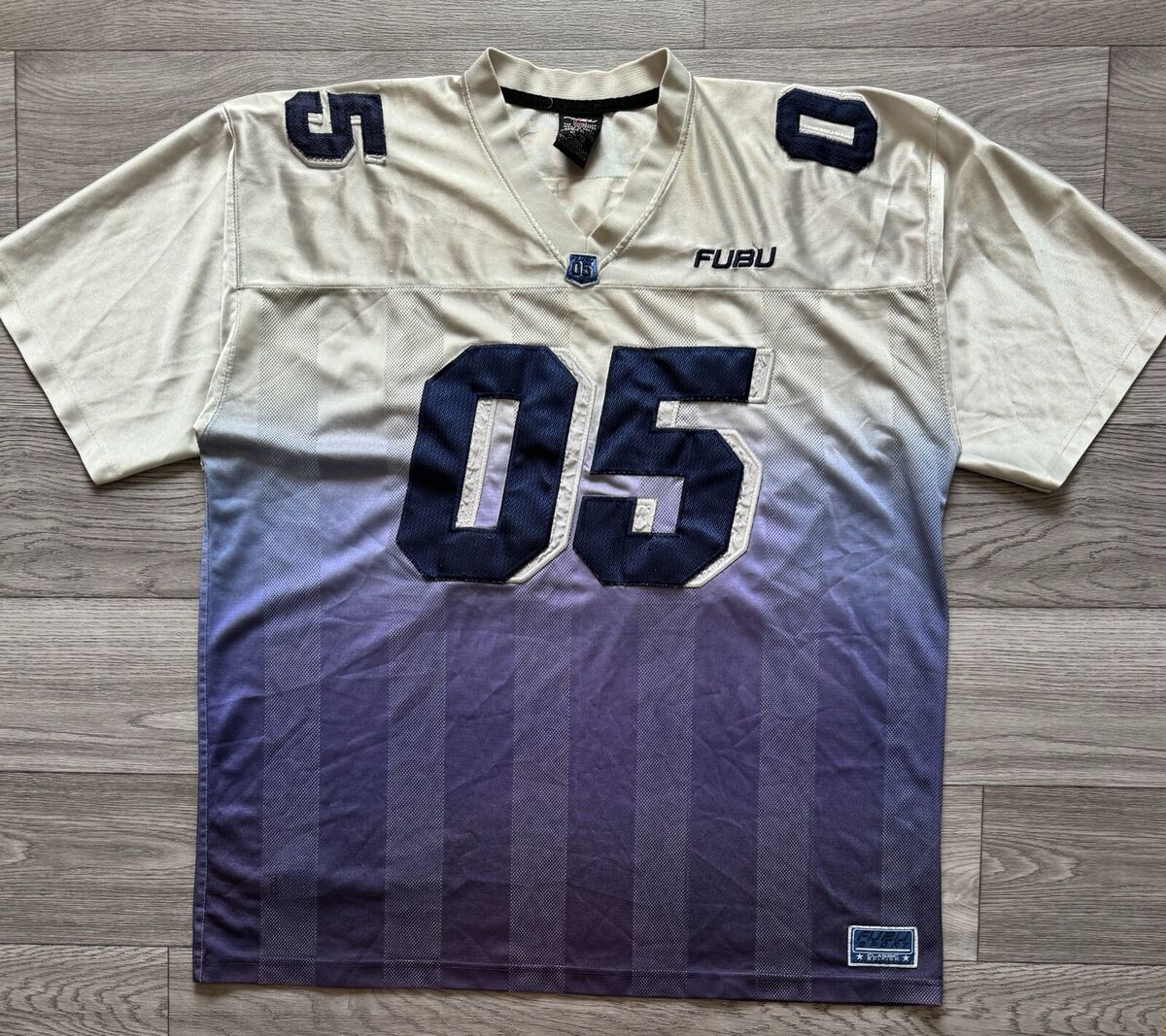 Vintage 90s Y2K FUBU Sport Football Jersey Size XL Platinum Vintage 90s Y2K FUBU Sport Football Jersey Size XL Platinum