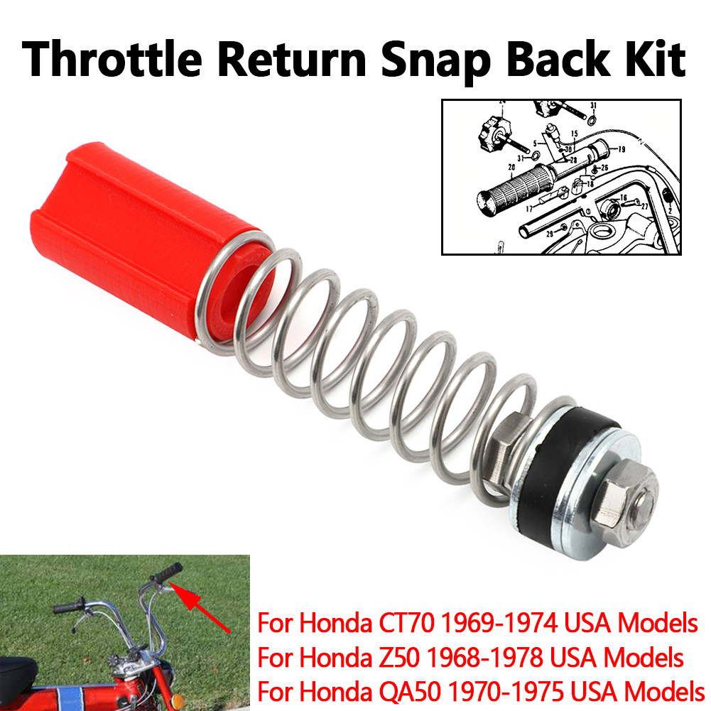 Throttle Return Snap Back Kit For Honda CT70 / Z50 / QA50 Sticky