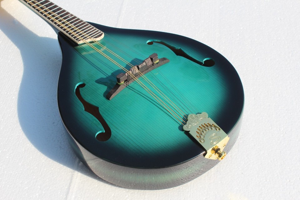 8 String Acoustic F-Style Mandolin With F Holes Green | eBay