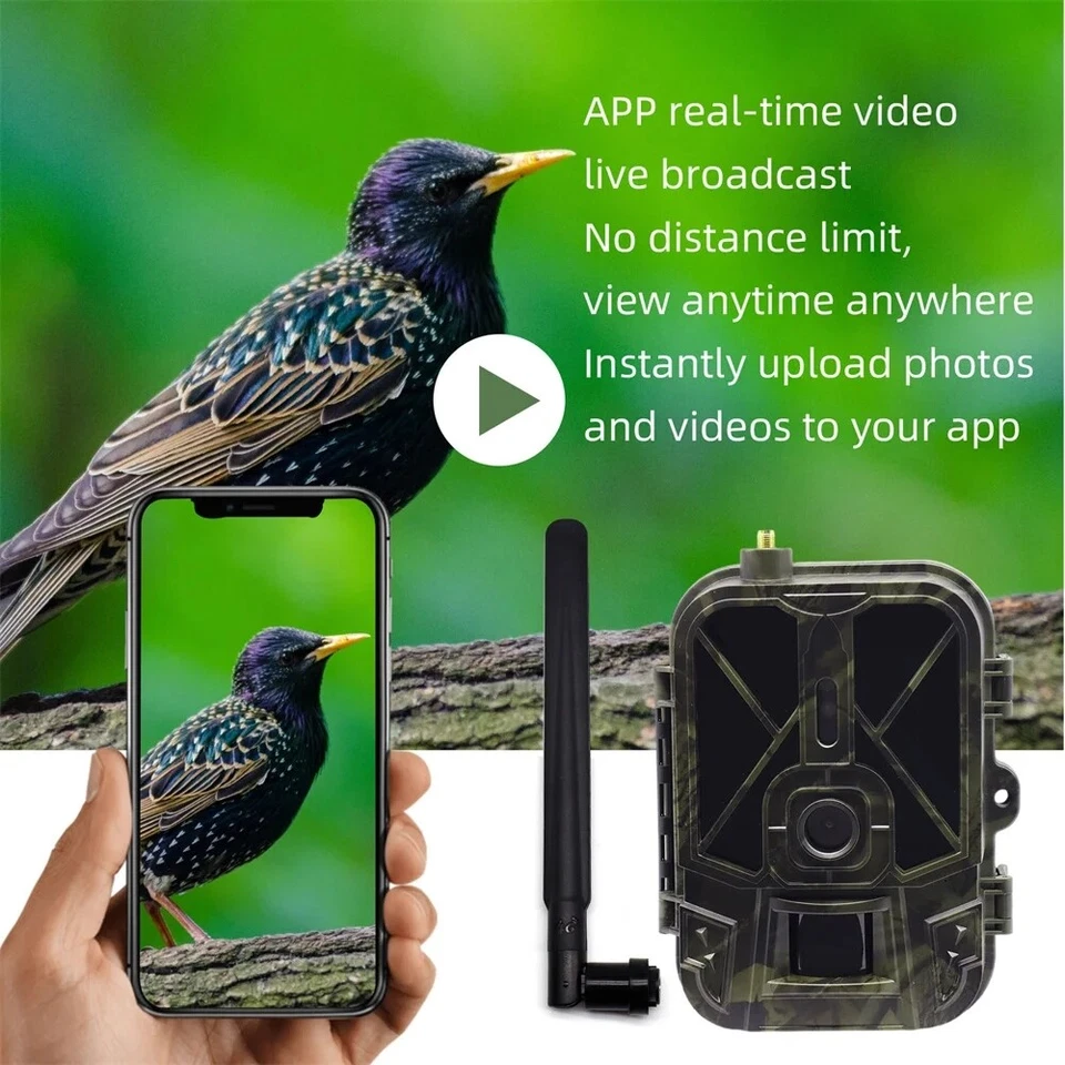 Wildlife Camera 4G Hunting Night Vision 1080P Trail 50MP 4K Wireless Game Cam - Image 3 of 4