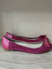 Ex Displayed Radley Pink Flat Shoes With Bows Size Uk 5