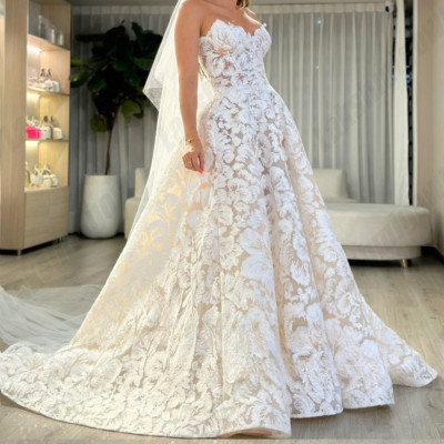 sachin and babi light blue dress Luxury Wedding Dresses Lace Bohemian Gown Mariee Glittering Champagne  Sweetheart