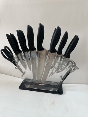 Mueller Austria 16 Piece Knife Set & Block Premium Stainless Steel