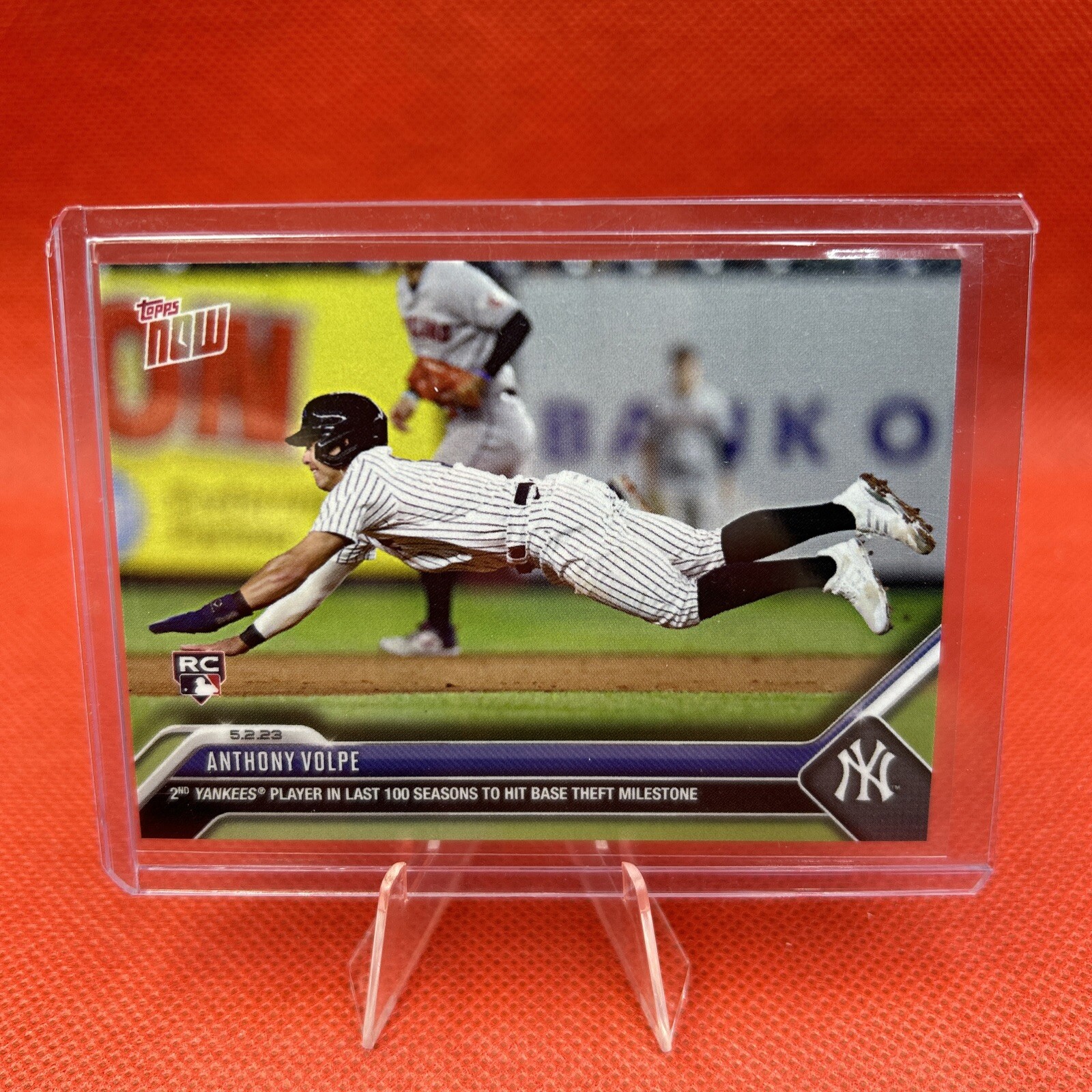 2023 TOPPS NOW #223 ANTHONY VOLPE RC STOLEN BASE MILESTONE! NY NEW YORK YANKEES