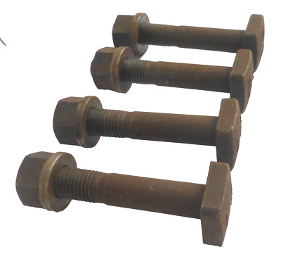 4 Stück Vierkant Schraube Schrauben Square Bolt & Nut M 24X140 Mutter 6 kant  