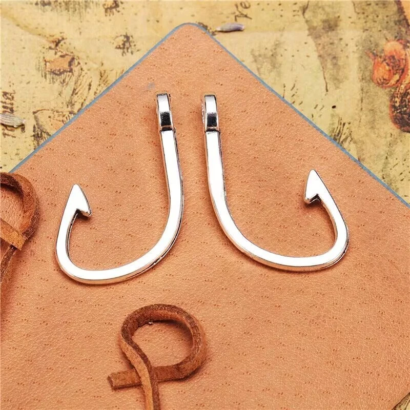10 Pcs Tibetan Silver Tone S Fish Hook Clasp For Leather Cord Craft - Image 3 of 4