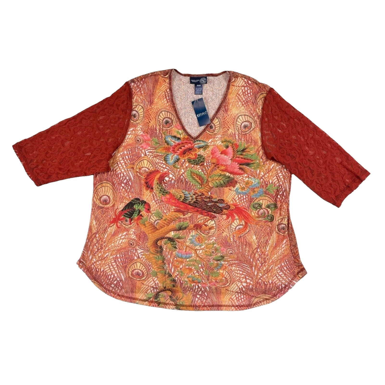 Venezia Floral Plus Size Tops for Women