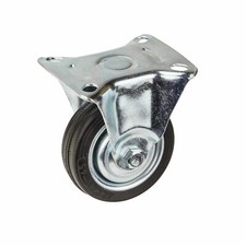 Transportrolle / Bockrolle gummiert d=75 mm bis 50 kg Gummirollen Lastrollen