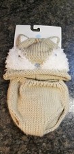 Cloud Island Hat and Diaper Cover Set OSFM  Ages 0  Brown  Adorable 