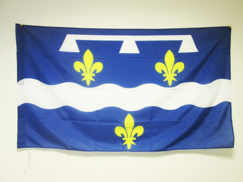 Drapeau Loiret 90x150cm grand format extérieur avec fourreau mât
