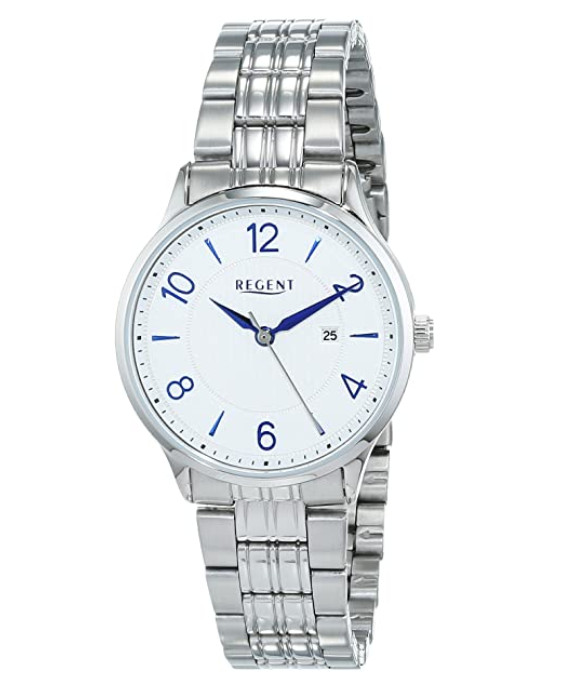 Regent Ladies 31mm Silver Quartz Watch White Dial & Steel Strap 12221045
