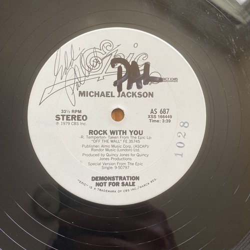 Michael Jackson 1979 PROMO Rock With You AS687 Single Vinyl Record & Janet 1982