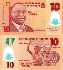 Nigeria 10 Naira, 2021, P-39l, Uncirculated, Polymer