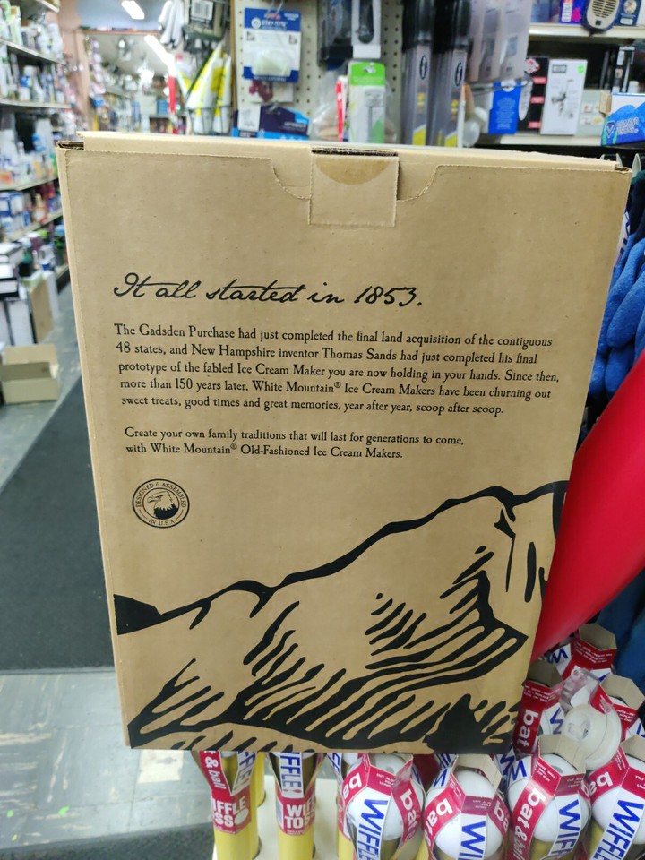 White Mountain Hand Crank Ice Cream Maker 6 Quart Brand New Factory