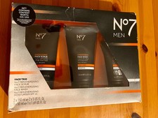Brand New Men's No7 Energising Face Trio Gift Set - Full Size