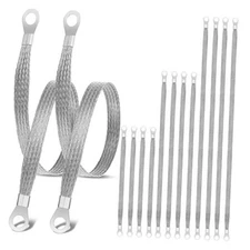 12Pcs Ground Strap Automotive, 10/15/20 Inch Engine Ground Strap & Braided 