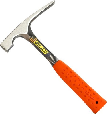 ESTWING Bricklayer's/Mason's Hammer - 20 oz USA Made Hi-Vis Masonry Tool with Fo