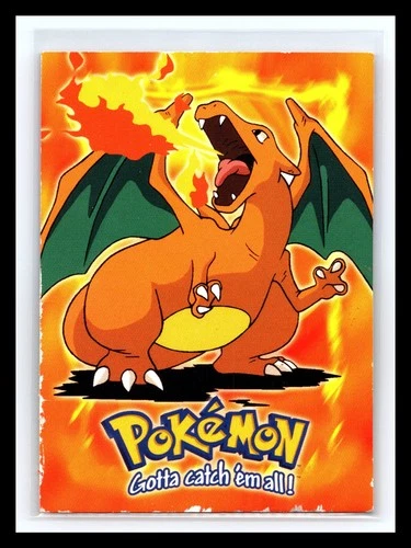 💥 1999 Topps Pokemon the First Movie #06 Charizard - Stage 3 Blue Logo #E6