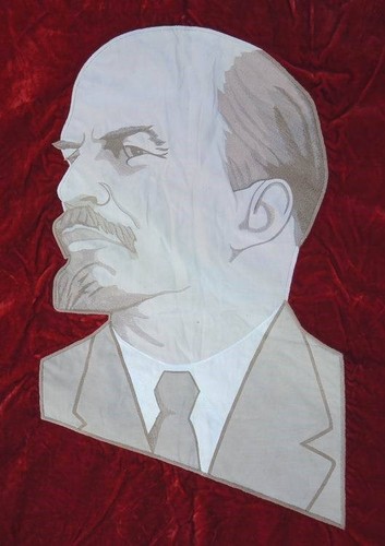 GENÄHTES SAMTBANNER UDSSR Wappen russische kommunistische FLAGGE LENIN sowjetischer WAPPEN - Bild 5 von 10