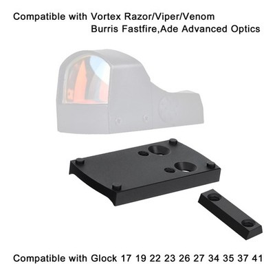 ohhunt Red Dot Mounting Plate fit G 17 fit Vortex Razor/Viper/Venom Micro Sight
