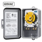 Heavy Duty Pool Timer, 2HP 40A 120V, 24 Hour Programmable ON/Off Switch, Outdoor