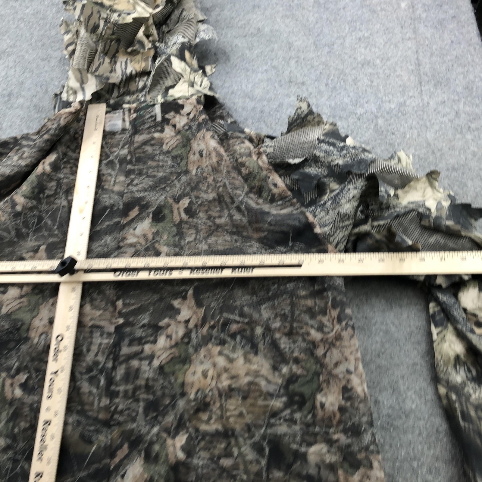 Game Hunter Jacket Mens Large Camo Hooded 3D Leafy Ghillie Hunting Mossy Oak