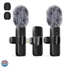 Professional Wireless Lavalier Lapel Microphone for iPhone, Mini Video Record...