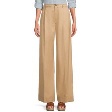 Lauren Ralph Lauren Pleated High Rise Wide-Leg Pants In Birch Tan NWT Size 8