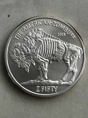 2018 Zombucks Currency of the Apocalypse - Zombuff    1-OZ  .999 SILVER ROUND