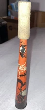 Antique 7 1/2” Metal & Wood Halloween Noise Maker Horn