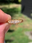 18ct gold diamond old cut 5 stone ring antique