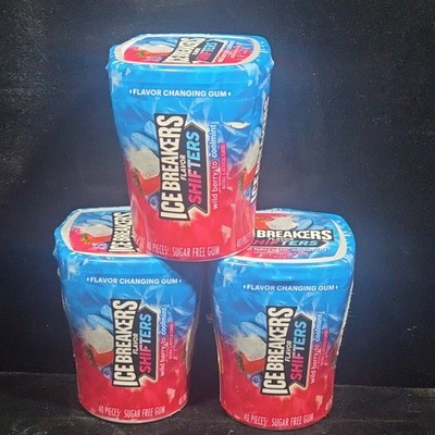 3x Ice Breakers Flavor Shifters Wild Berry to Coolmint Sugar Free Gum 120 Total 