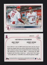 2022 Topps Update #US115 MVP Caliber/Shohei Ohtani/Mike Trout - 898🔥⚾📈