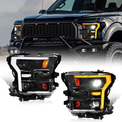 2015-2017 F150 2017-2020 Raptor Projector Headlight Pair Compatible