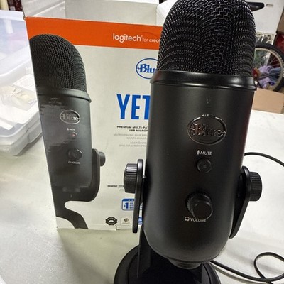 Blue Yeti USB Multi-Pattern Microphone Black w/ Mute, Volume, 