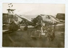 #  5 OLD WW2 MILITARY PHOTO DAMAGED PLANE 1945 SNAPSHOT