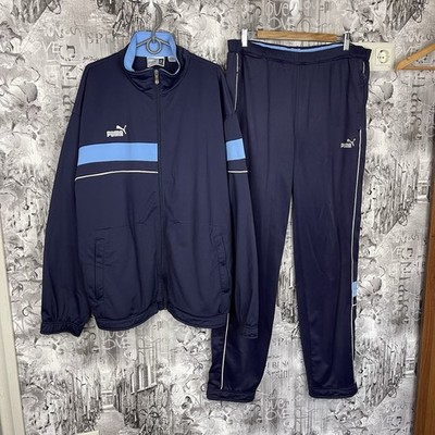 Vintage Puma Navy Blue Tracksuit Jacket \u0026 Pants Size XL Made In Malaysia |  eBay