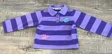 Vintage 90s Polo Blues Clues 2T Steve Shirt purple Stripped Long Sleeve