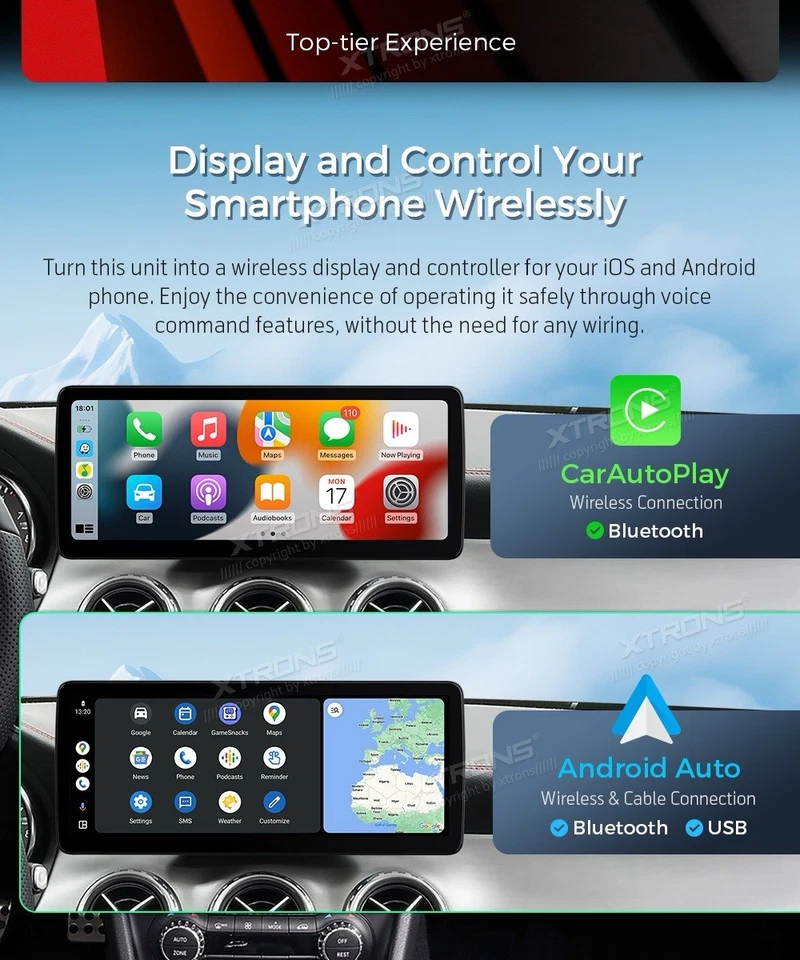 Autoradio Carplay Per Mercedes Benz Classe A W176 GLA X156 CLA NTG 4.5 2013-2018 - Immagine 3 di 4