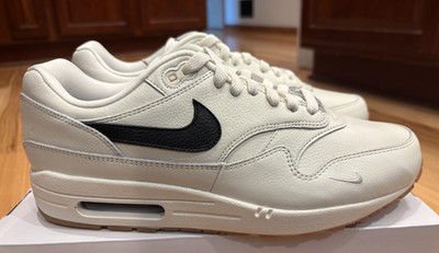 Nike By You Air Max 1 White Black Gum Bottom HQ3714 900 Men's Size 9