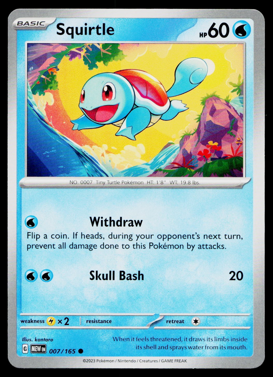 Squirtle 007/165 151 Common Near Mint