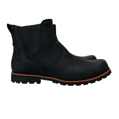 Timberland Attleboro Mid Jet Black Chelsea Boots Men display picture 3