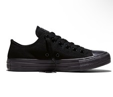 Converse Chuck Taylor All Star Canvas Low Top Black Monochrome Unisex Women  s 5
