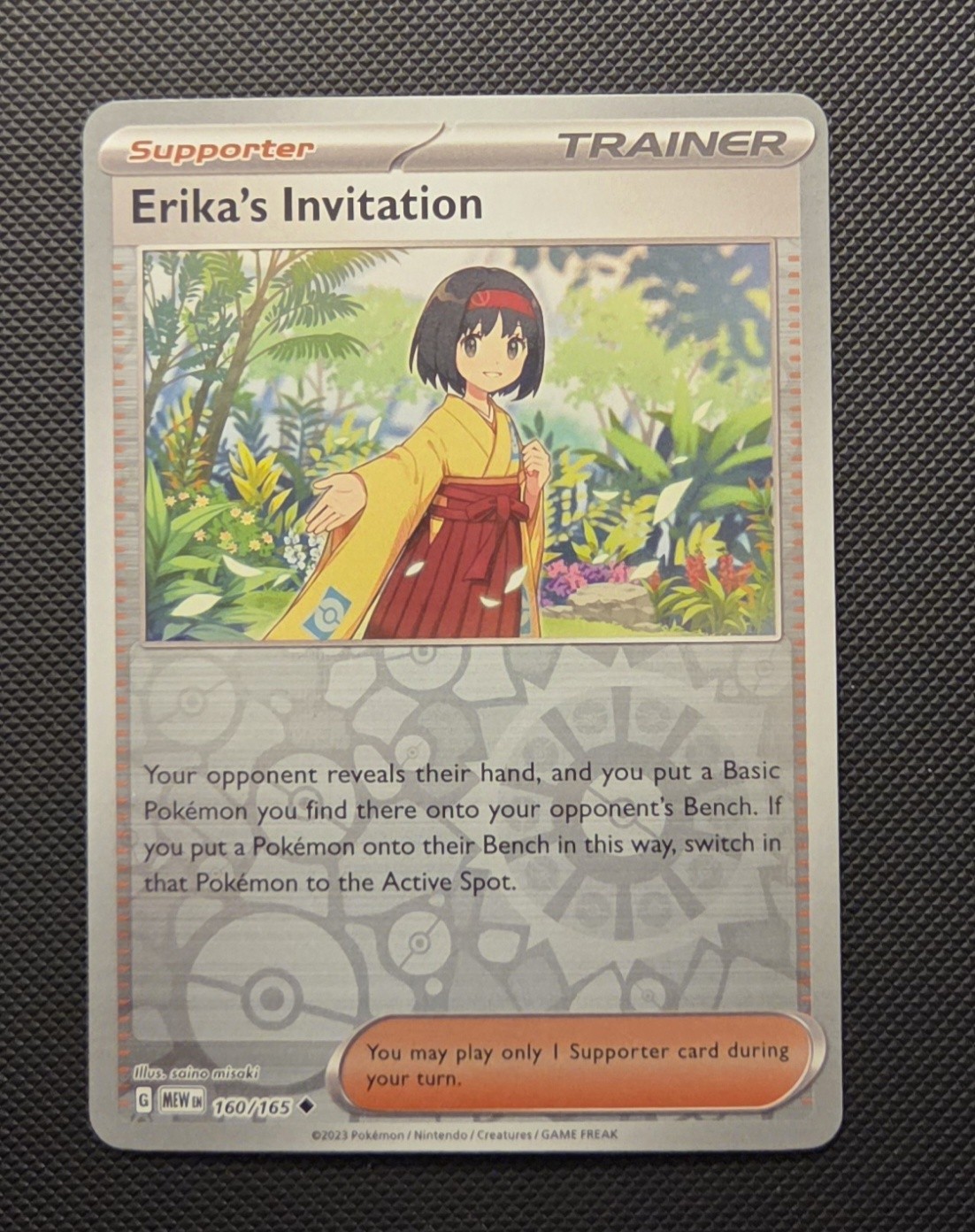 Pokémon TCG Erika's Invitation Scarlet & Violet 151 Reverse Holo Card 160/165 NM