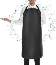 Waterproof Butcher Apron, Extra Long Adjustable Lab Apron with Bib for Dishwashi