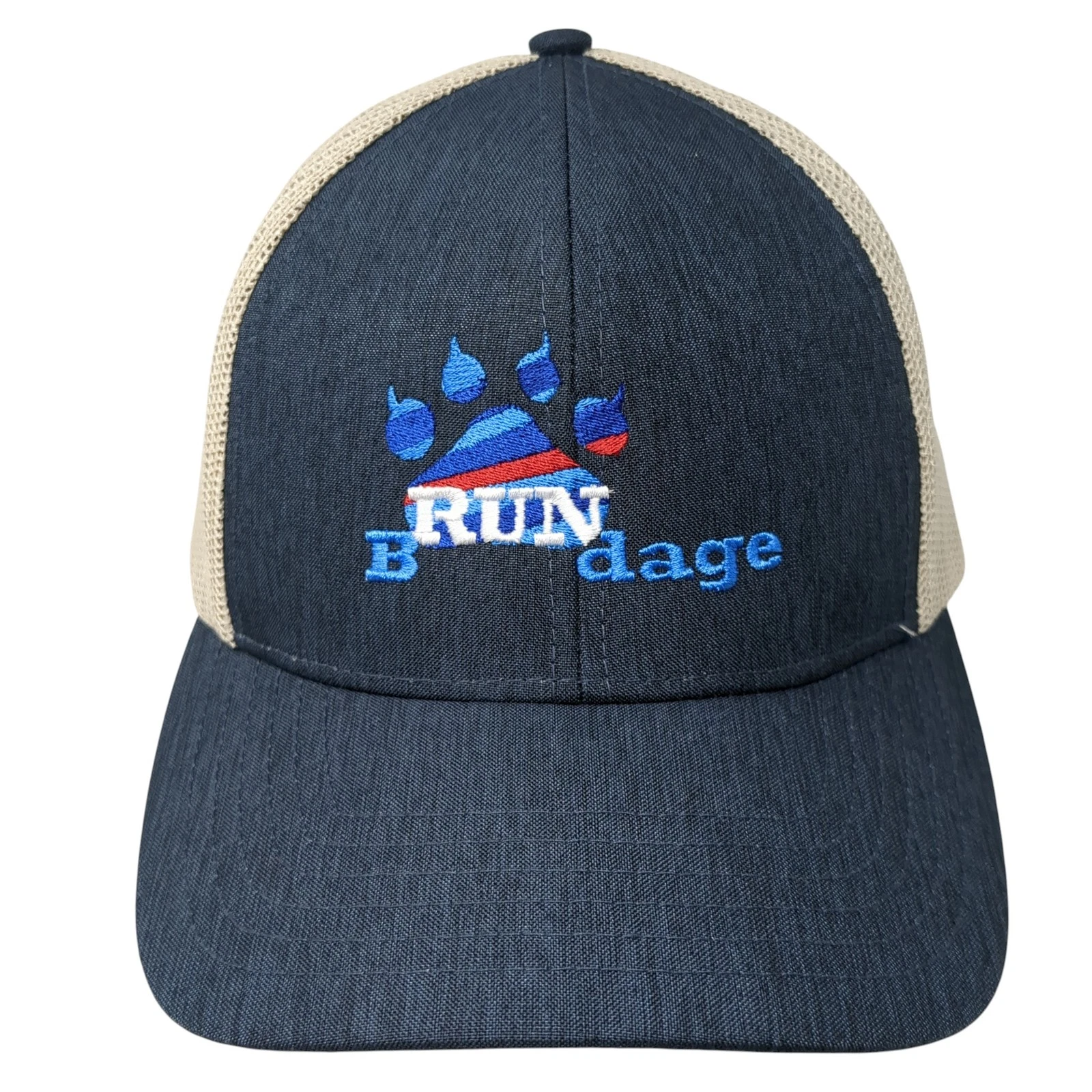 Brundage Snapback Trucker Hat Blue One Size Adjustable Mesh Back Outdoor Cap